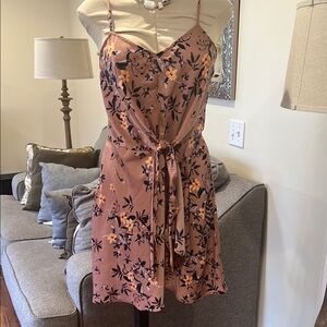 Express Floral Spaghetti Strap Dress